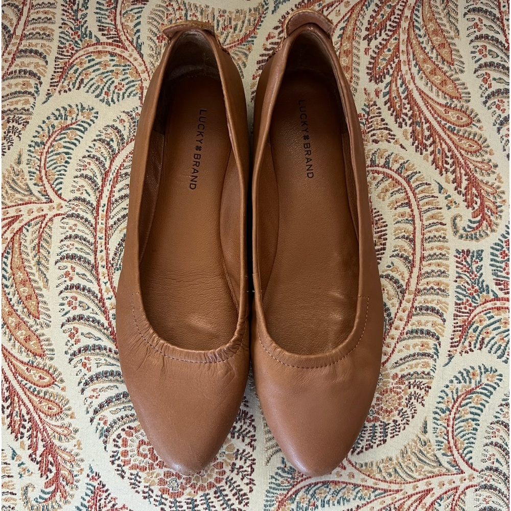 Lucky Brand Leather Ballet Flats in Brown 🤎 - Picture 1 of 5
